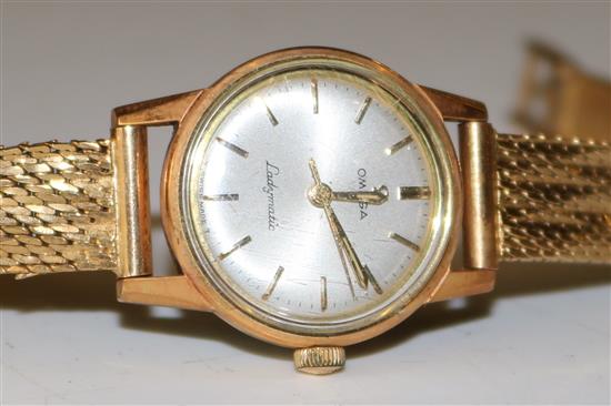 Omega ladies watch with gold strap (boxed)